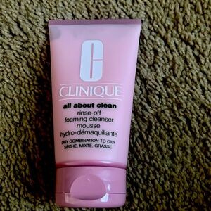 Clinique all about clean, rinse off foaming clean.
Brand new and sealed.
